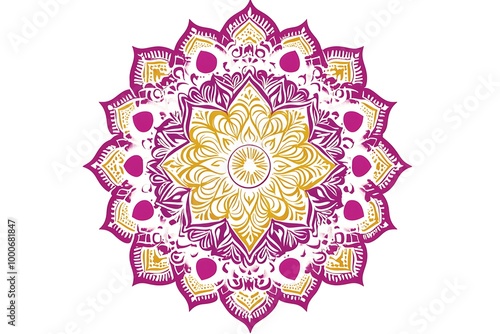 Flower Mandalas. Vintage decorative elements. Oriental pattern, illustration. Islam, Arabic, Indian, turkish, pakistan, chinese, ottoman motifs