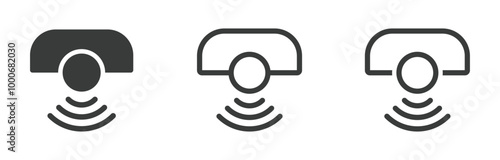 Laser sensor vector icon. Sensor icon