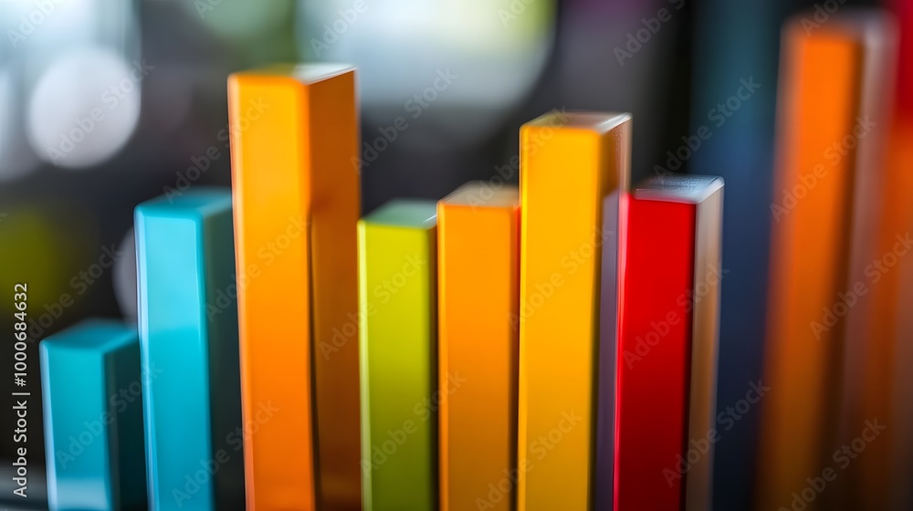 Business Ascendancy: Shaded Bar Graph Illustrating Progressive Growth Business Ascendancy: Shaded Bar Graph Illustrating Progressive Growth