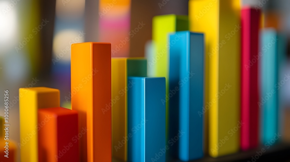 Business Ascendancy: Shaded Bar Graph Illustrating Progressive Growth Business Ascendancy: Shaded Bar Graph Illustrating Progressive Growth