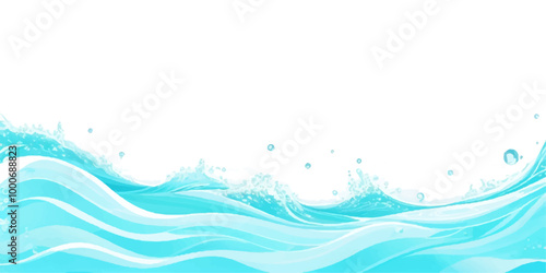 Transparent abstract soft green and blue  abstract water color ocean wave texture background. Banner Graphic Resource as background for ocean wave and water wave abstract graphics	