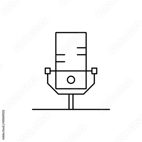 Classic condenser microphone icon