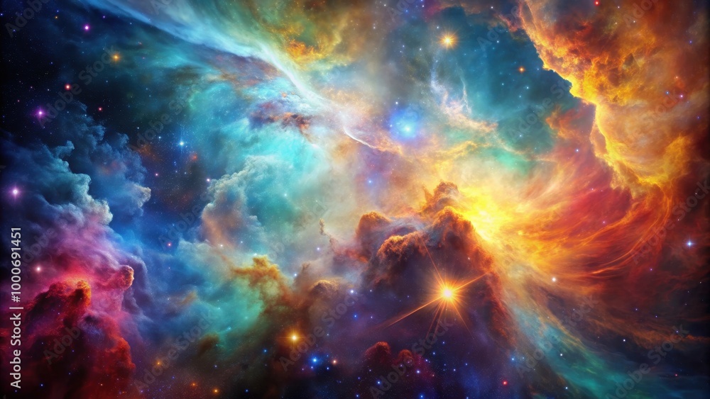 Abstract background resembling a colorful nebula in space, nebula, abstract, background, space, colors, galaxy, stars Abstract background resembling a colorful nebula in space, nebula, abstract, background, space, colors, galaxy, stars
