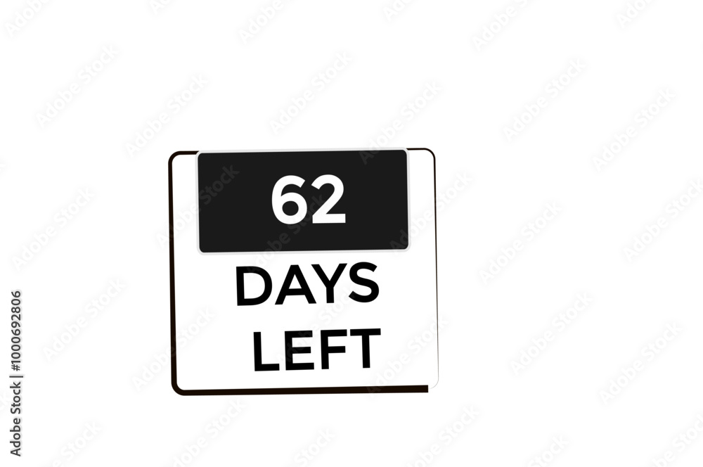 62 days left, icon, stile, timer, countdown, clock, time, background, template, 62 days left countdown, sticker, left banner, business, sale, label button
62 days left, icon, stile, timer, countdown, clock, time, background, template, 62 days left countdown, sticker, left banner, business, sale, label button