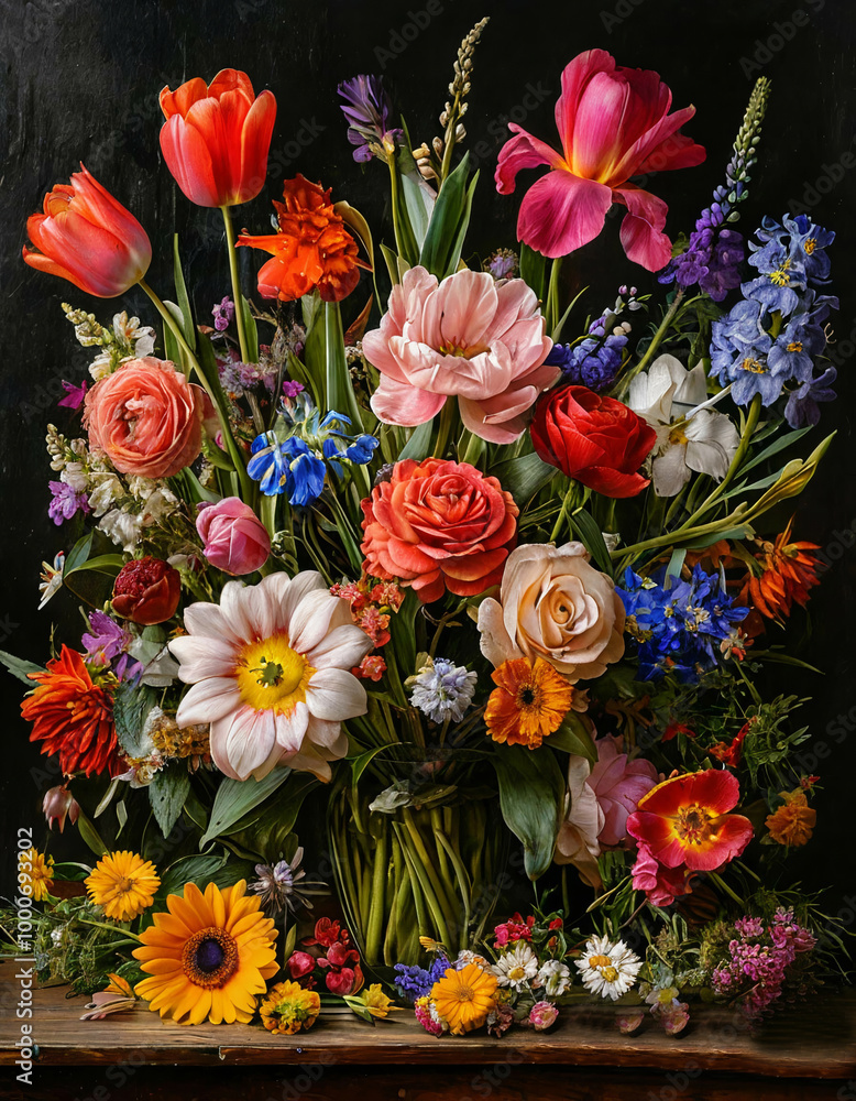 Dutch still life florists also depicted a Christmas tree decorated with flowers Dutch still life florists also depicted a Christmas tree decorated with flowers