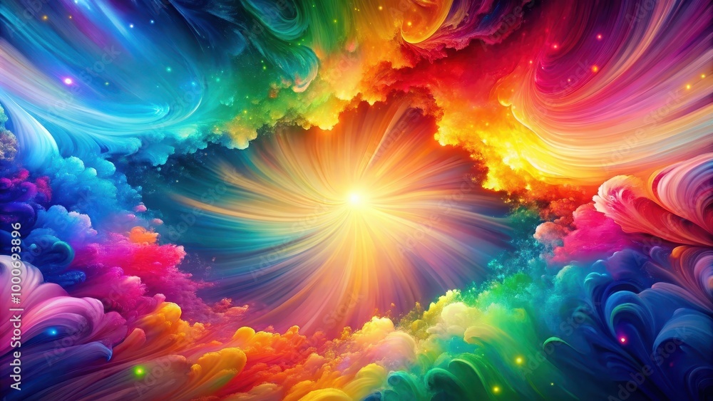 Fototapeta premium Vibrant and colorful abstract background with a mix of hues and patterns, vivid, bright, colorful, vibrant, abstract