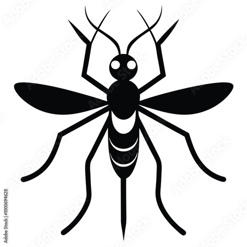 Solid color Mosquito animal vector design