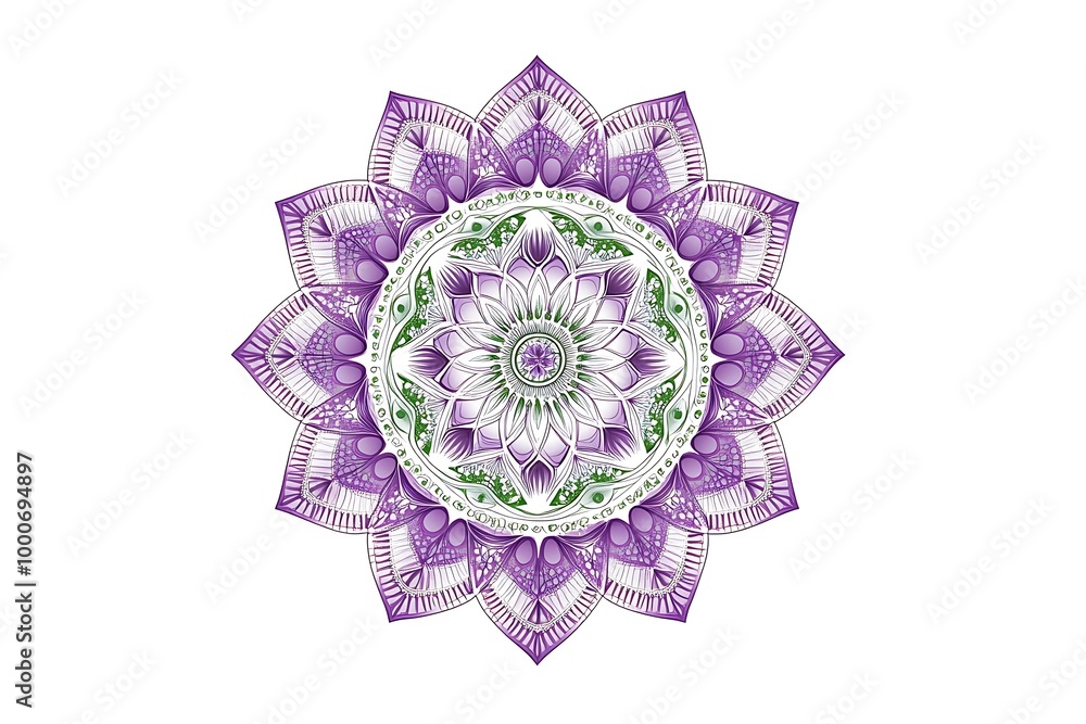 Indian floral paisley ornament. Ethnic Mandala flower print. Henna tattoo style. Festive colorful design element isolated Indian floral paisley ornament. Ethnic Mandala flower print. Henna tattoo style. Festive colorful design element isolated
