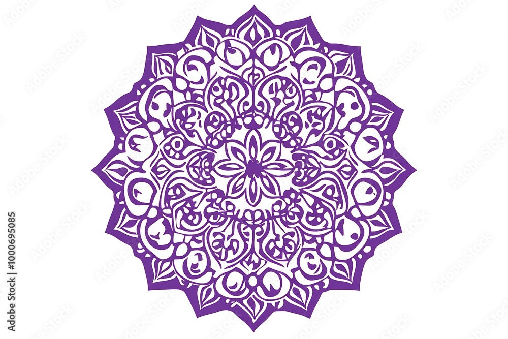 Indian floral paisley ornament. Ethnic Mandala flower print. Henna tattoo style. Festive colorful design element isolated Indian floral paisley ornament. Ethnic Mandala flower print. Henna tattoo style. Festive colorful design element isolated