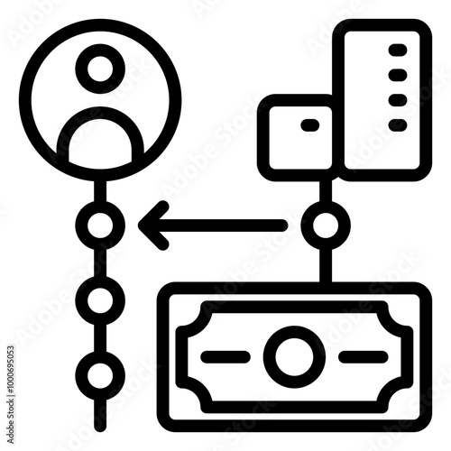income icon, Line icon style