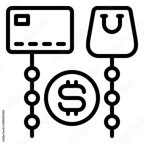 credit icon, Line icon style