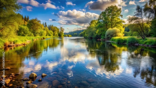 Capturing the serene beauty of river scenes through photography , tranquil, nature, landscape, water, reflection, peaceful