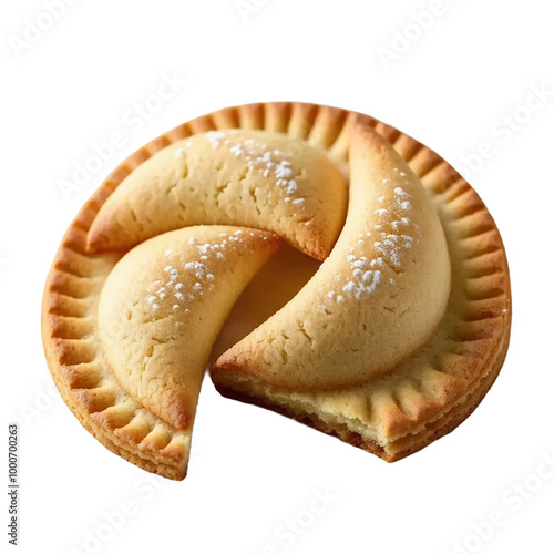 Sponge butter shell shape little cake pastry dessert isolated on white and transparent background