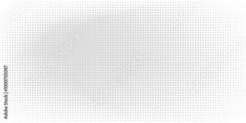 Dotted gradient halftone background. Horizontal seamless dotted pattern in pop art style. Abstract modern stylish texture. Fade gradient black and white half tone background.