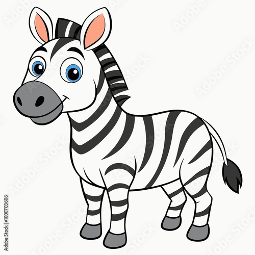 zebra cartoon isolated on white