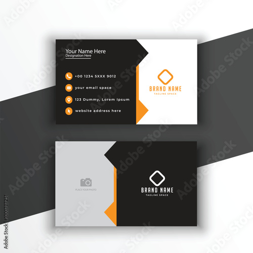 Double-sided creative business card template. photo