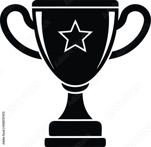 trophy icon silhouette with Transparent Background - Versatile Clipart