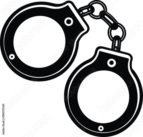 handcuff silhouette icon with Transparent Background - Versatile Clipart