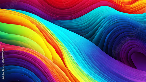 Abstract colorful background with multiple different gradients