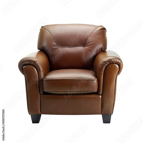 Armchair isolated on transparent background. PNG