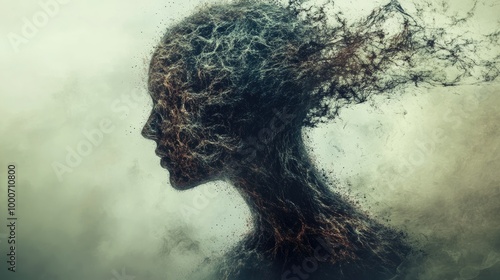 Abstract representation of a fragmented mind