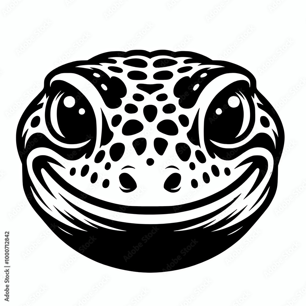 Head of a smiling gecko vector illustration, lizard reptile species icon mascot symbol element clip art element Head of a smiling gecko vector illustration, lizard reptile species icon mascot symbol element clip art element