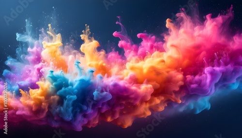 Vibrant abstract background featuring dynamic blue, yellow, and red streaks for an energetic visual experience