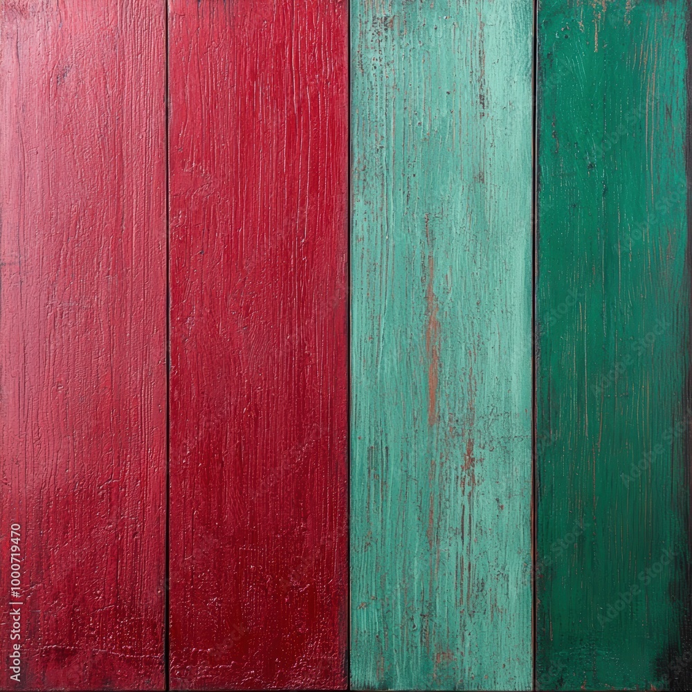 Fototapeta premium Vibrant weathered wooden planks