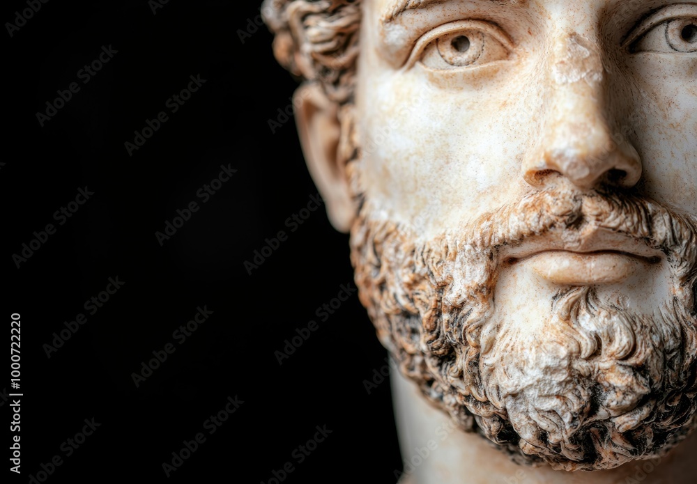 Closeup of ancient stone sculpture face Closeup of ancient stone sculpture face