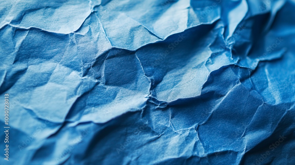 Macro Shot of Handmade Blue Paper Texture .generative ai