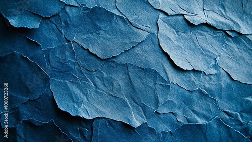 Wallpaper Mural Macro Shot of Handmade Blue Paper Texture .generative ai Torontodigital.ca