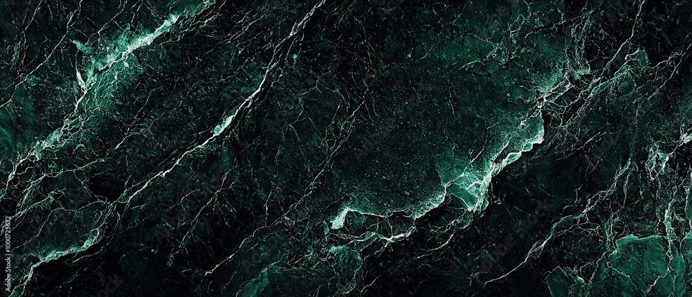 Naklejka premium Abstract green marble texture background.
