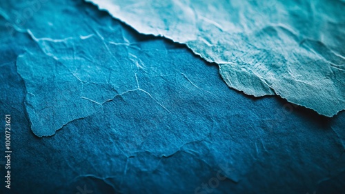 Wallpaper Mural Macro Shot of Handmade Blue Paper Texture .generative ai Torontodigital.ca