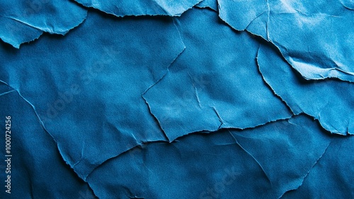 Wallpaper Mural Macro Shot of Handmade Blue Paper Texture .generative ai Torontodigital.ca