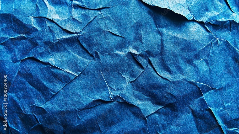 Fototapeta premium Macro Shot of Handmade Blue Paper Texture .generative ai
