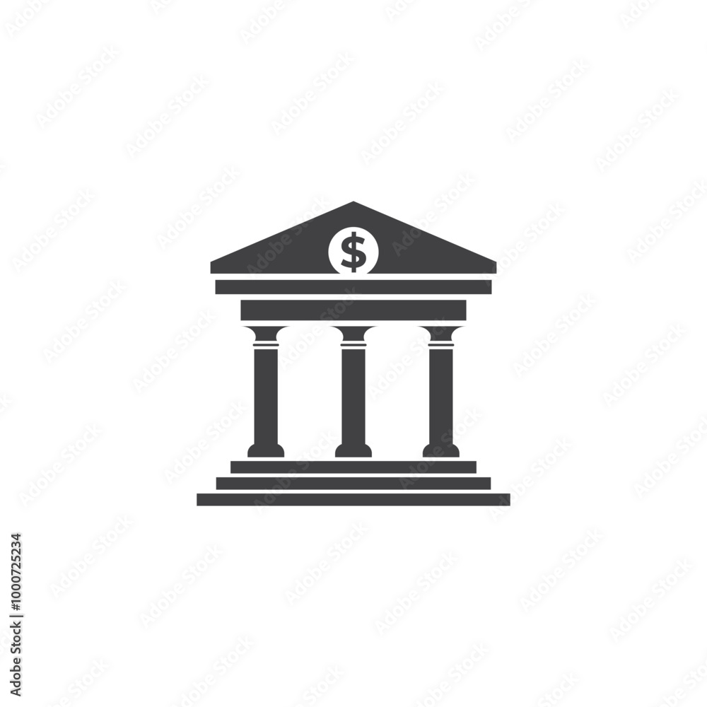 bank building icon vector illustration template design bank building icon vector illustration template design