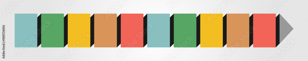 Colorful geometric arrow timeline infographic Colorful geometric arrow timeline infographic