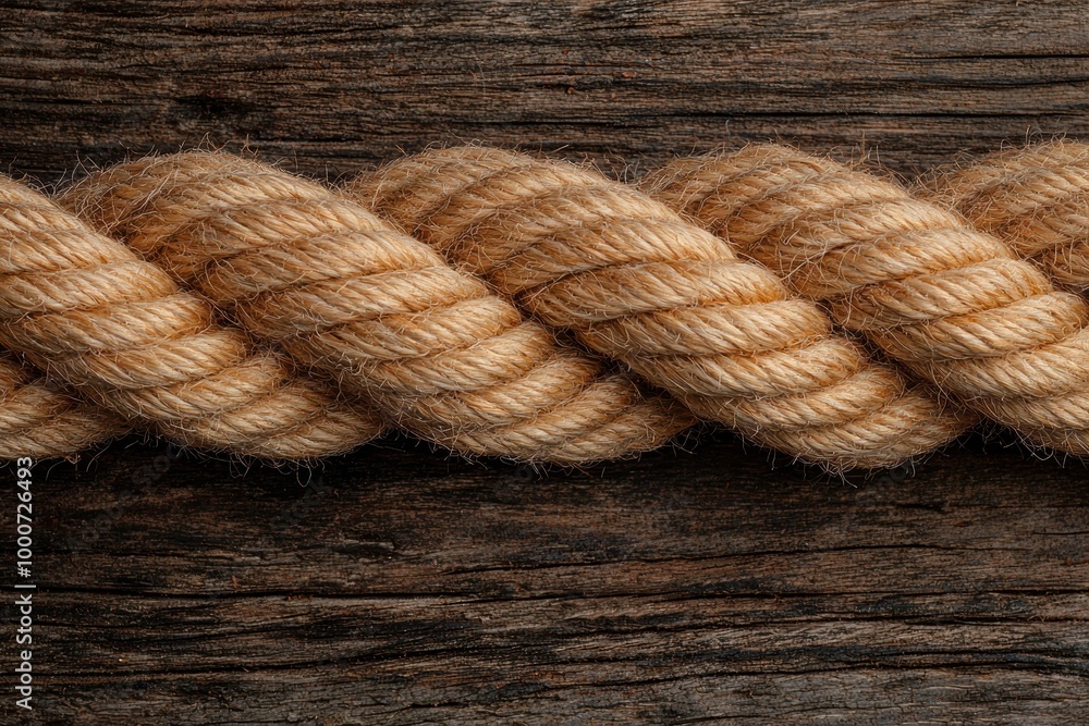 Coiled rope on wooden background Coiled rope on wooden background