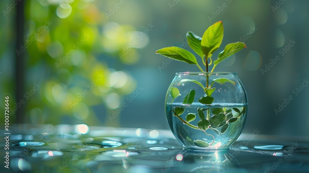 Plant on glassware, watch glass. Plant on glassware, watch glass.