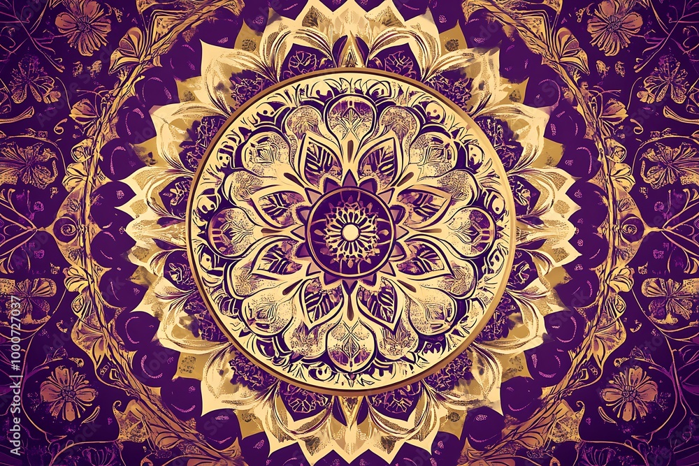 Mandala Round Ornament Pattern. Decorative pattern in oriental style. Ethnic Mandala With Colorful Mandala Round Ornament Pattern. Decorative pattern in oriental style. Ethnic Mandala With Colorful