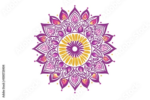 Colorful mandala illustartion art.