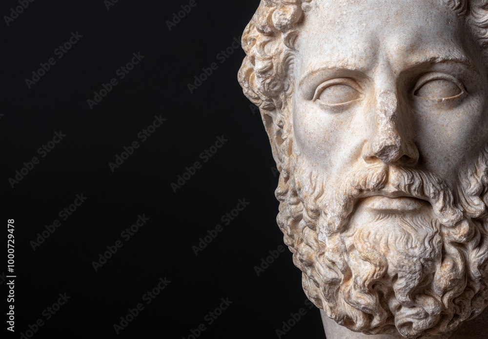 Detailed sculpture of an ancient greek philosopher Detailed sculpture of an ancient greek philosopher