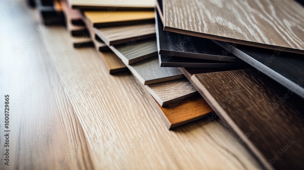A close-up of various wooden floor samples showcasing different textures and finishes, ideal for home interior design choices. A close-up of various wooden floor samples showcasing different textures and finishes, ideal for home interior design choices.
