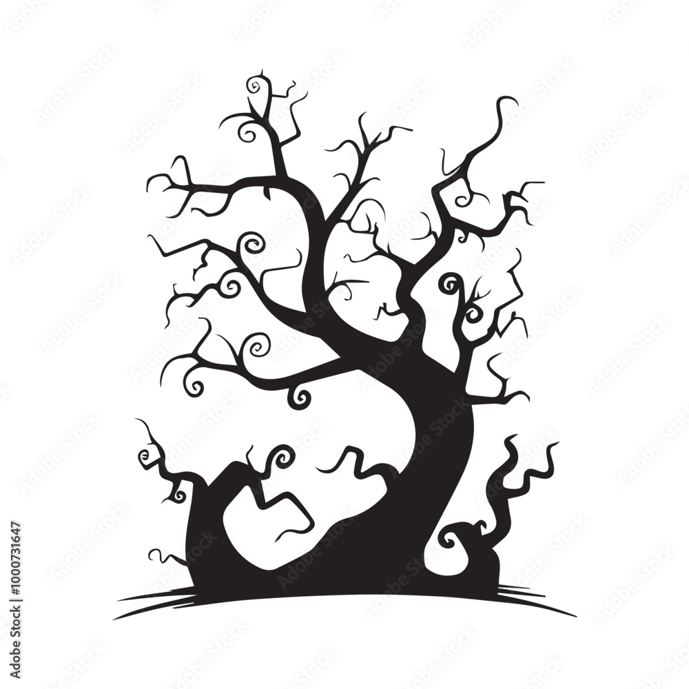 Halloween tree Vector illustration in black and white - Halloween Clipart Design
Halloween tree Vector illustration in black and white - Halloween Clipart Design