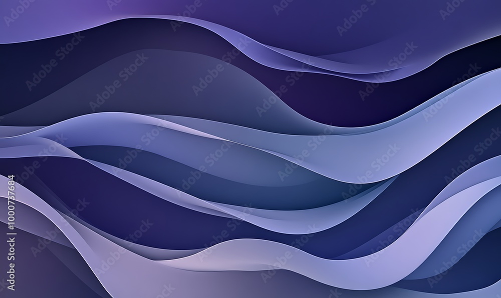 Flowing wavy lines in various purple shades forming a 3D texture