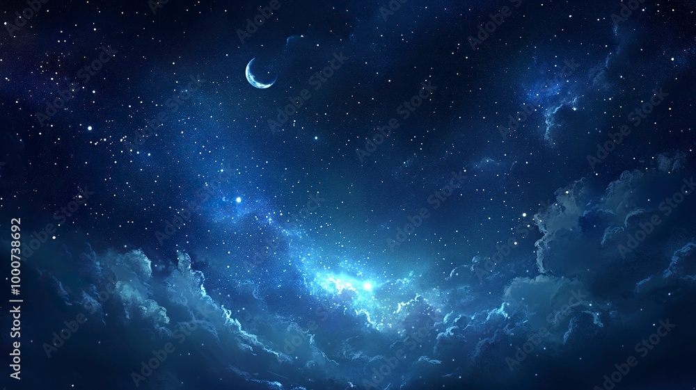 Night sky with stars in the galaxy.generative ai Night sky with stars in the galaxy.generative ai