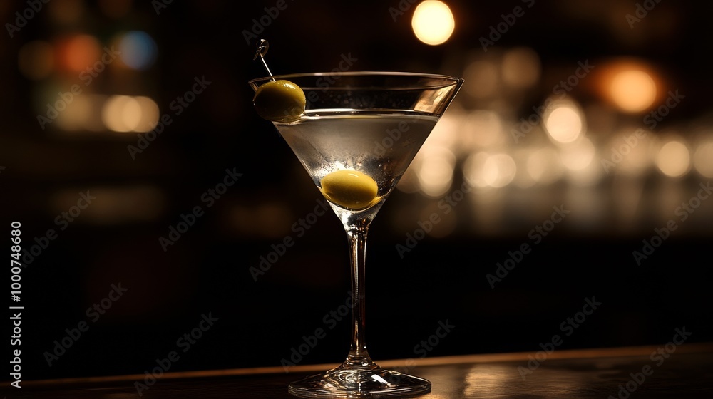 A martini glass with a green olive on top A martini glass with a green olive on top