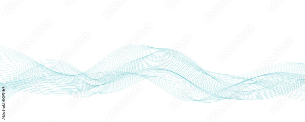 Fototapeta premium abstract blue smoke wave