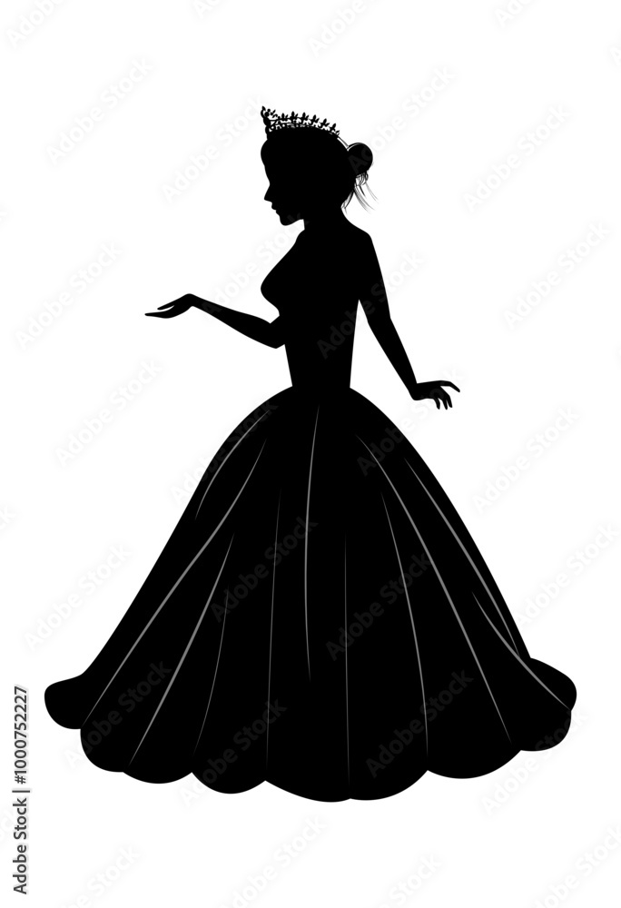 Fototapeta premium Cute Princess Silhouette