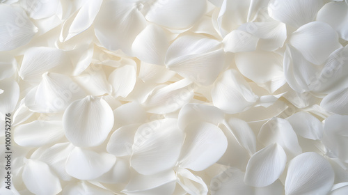 Simple background of soft white flower petals for weddings, or other peaceful or serene backgrounds.